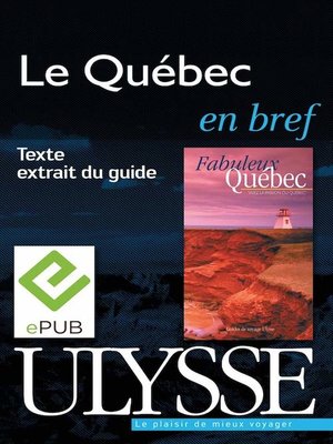 cover image of Le Québec en bref